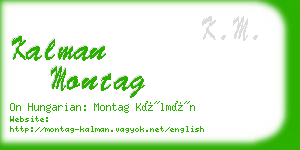 kalman montag business card